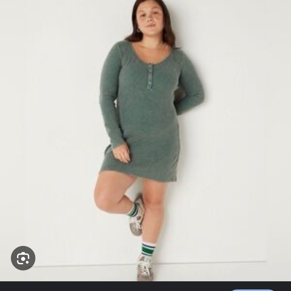 PINK Victoria's Secret green Long Sleeve Dress